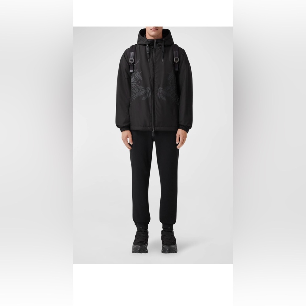SOLD Burberry Men’s Stangford Black Hooded Jacket - Picture 5 of 9